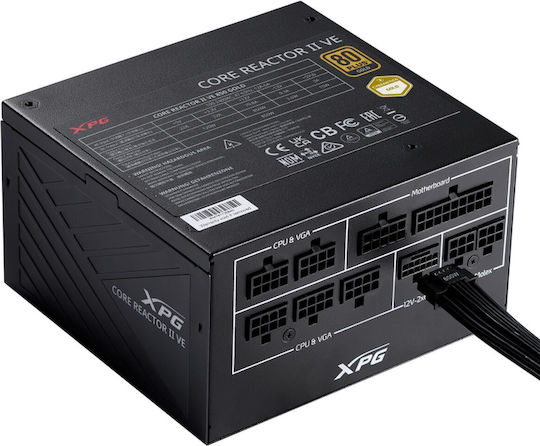Adata Core Reactor II VE 750W Μαύρο Τροφοδοτικό Υπολογιστή Full Modular 80 Plus Gold