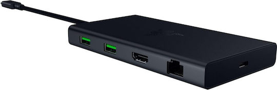 Razer USB-C Docking Station με HDMI 4K PD Ethernet Μαύρο (RC21-02250100-R3M1)