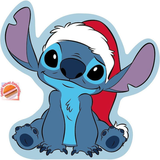 Disney Christmas Decorative Pillow Stitch Figure Multicolour 3x3cm