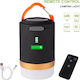 Led Rechargeable Camping Lantern Hook Magnet Remote Control Cool White Lighting Ab-yj07 Black