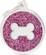 My Family Shine Big Circle Pink Glitter White B...