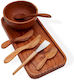 Handgefertigtes Holzpflege-Set Antike Weisheit
