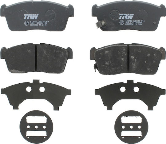Set Plăcuțe De Frână Partea Din Față Trw Daihatsu Sirion Yrv Nissan Pixo Suzuki Carry Ignis 1.0 1.3 1.5 03.00 45.5mm 108.7mm 15.0mm