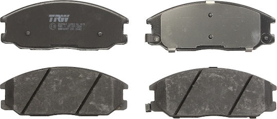 Front Brake Pad Set Trw Daewoo Hyundai Nissan Ssangyong 58mm Height 149mm Width 17.4mm Thickness