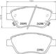 Brembo Disc Brake Pad Set Opel Adam 1.0-1.4lpg 10.12-02.19 Front Height 54mm Width 123mm Thickness 17mm Bosch Wear Sensor