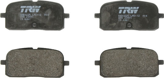 Set Plăcuțe De Frână Spate Toyota Paseo Starlet 1.3/1.5 08.95-07.99 Înălțime 38mm Lățime 86.9mm Grosime 12.5mm