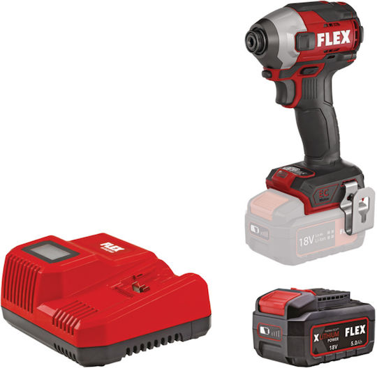 Flex ID 1/4" 18.0-EC HD/5.0 Set Șurubelniță Cu Impact Cu Baterie Fără Perii 18V 1x5Ah