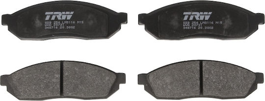 Set Plăcuțe De Frână Partea Din Față Trw Honda Civic I Ii Suzuki Alto I Ii Iii Iv Super Transporta 0.8 1.0 1.3 38x119.3x15 Mm