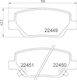 Brembo Rear Disc Brake Pad Set Caliper Screw Accessories Fiat Tipo 1.0-1.6d Height 42mm Width 100mm Thickness 17mm