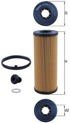 Knecht Oil Filter Hyundai Inner Diameter 26mm Outer Diameter 55mm Height 143mm Filter Insert Seal Set