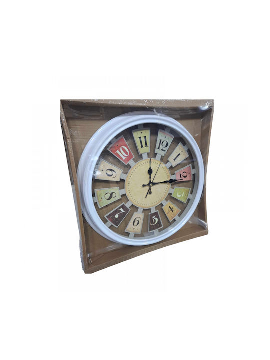 Wanduhr Kunststoff Weiß Ø43cm