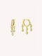 Mya-Bay Earrings made of Silver Gold Plated with Stones