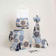 Handmade Baptism Set for Boy Blue Mandala Theme 11pcs 331095 Ntampoudis Ntm-331095