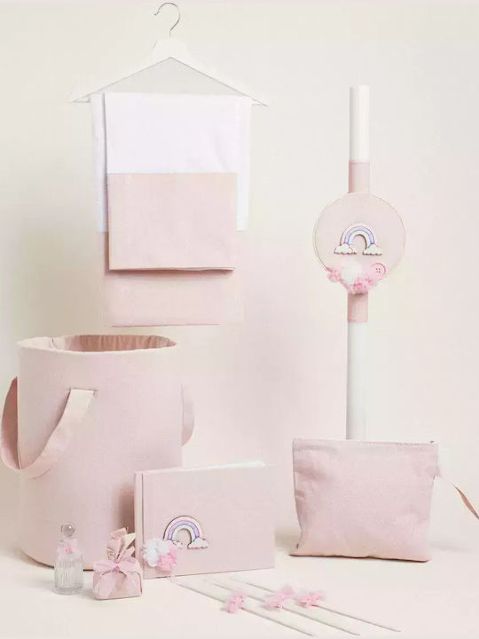 Handmade Baptism Set for Girl Rainbow Theme Hoop 11pcs 331916 Ntampoudis Ntm-331916