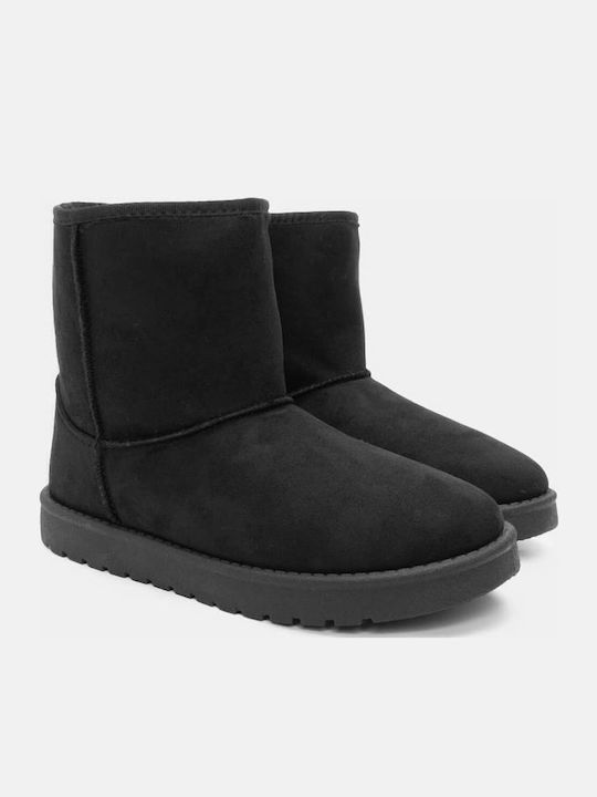 Luigi Women's Ankle Boots with Fur Black