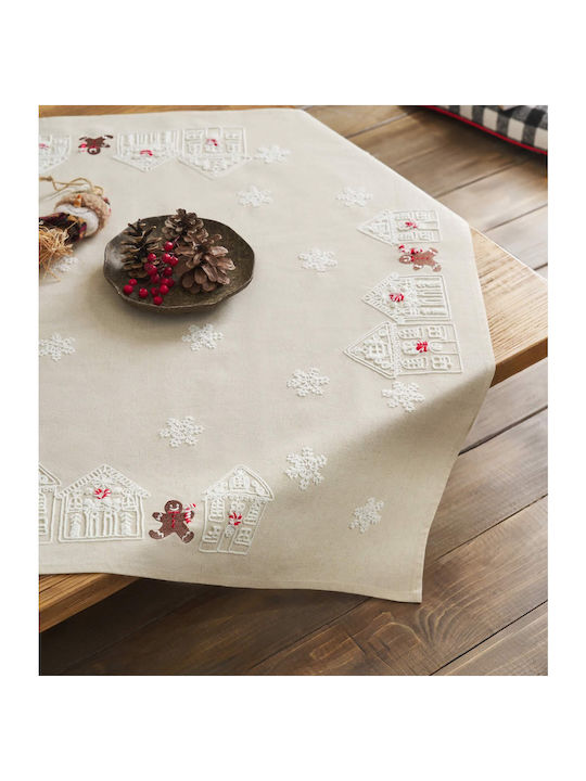 Gofis Home Christmas Tablecloth Square Fabric L...