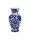 JK Home Decoration Decorative Vase Blue 9x9xH16cm