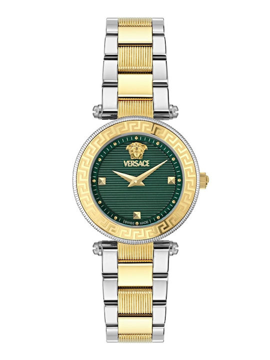 Versace Revive Women's Watch with Gold Metal Bracelet