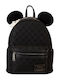Loungefly Kinder Rucksack Rucksack Schwarz 23cmx23cmx11.4cmcm Disney Mickey Ohr Immergrün Mini