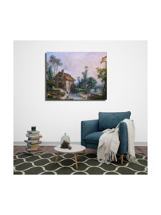 Gemäldereplik Landschaft Eine Wassermühle François Boucher 120cm x 95cm