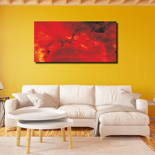 Leinwandgemälde Roter Himmel 190cm x 95cm