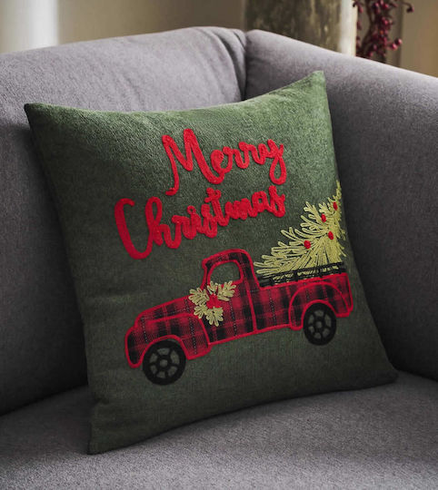 Gofis Home Weihnachtsdekorativer Kissenbezug Quadratisch 43x43cm