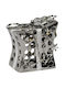 Sinialo Christmas Ceramic Silver Candlestick 12.5x12cm