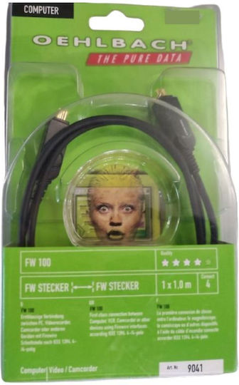 Oehlbach Fw 100 Video Camcorder Cable 1 M Black 28262