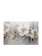 Fototapet Living Room Flori Albe Beton Tapet Dormitor 148x220