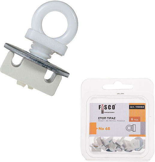 Fisco Curtain Track Stop with Glider 6pcs