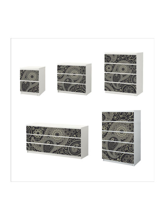 Vintage Drawer Sticker 02 Quadruple Drawer