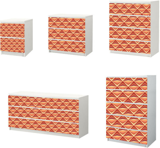 Vintage Diamonds 02 Drawer Sticker Double Dresser