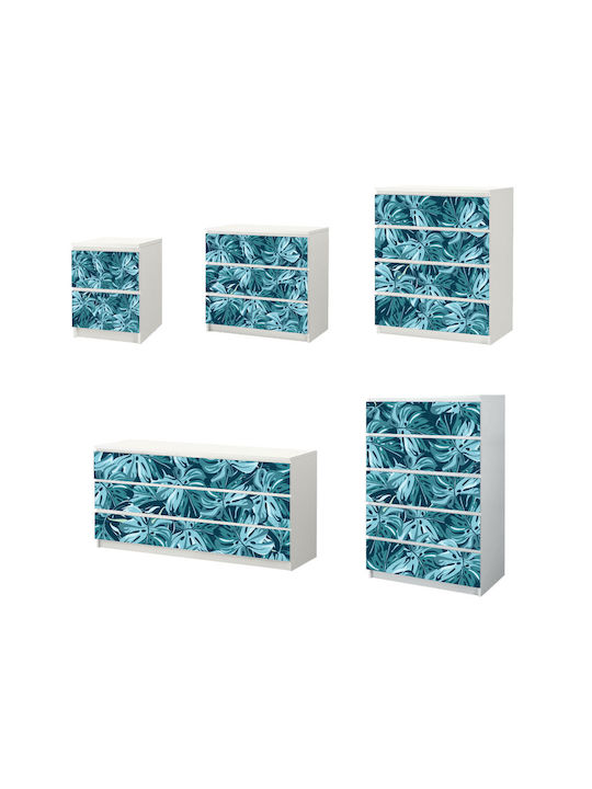Drawer Sticker Leaves 01 Triple Drawer