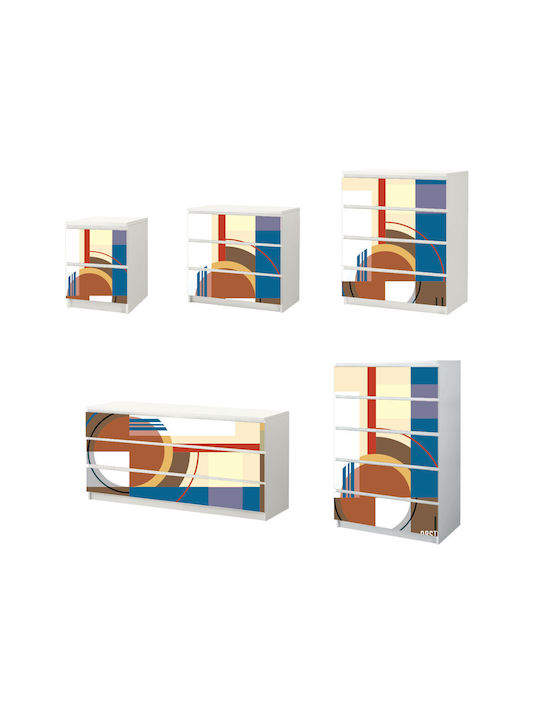 Modern 02 Drawer Sticker for Six-Drawer Dresser