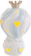 Balon cu aer cald decorativ cu LED din porțelan albastru deschis – alb Ls55184 Georgiou Sg-ls55184