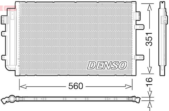 Denso Air Conditioning Condenser Dryer Iveco Daily V Vi 2.3d 3.0cng 3.0d 09.11 Car Engine Radiator Dimensions 560x351x16 Mm R134a