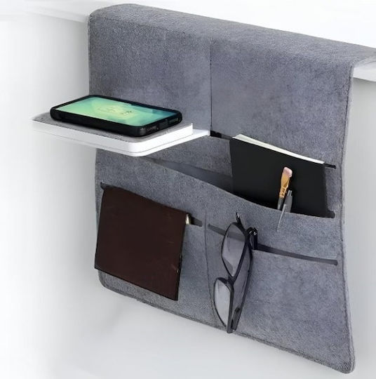 Bett-Organizer mit kabelloser Ladefunktion Grau OEM