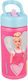 Stor Sticlă Pentru Copii Barbie Din Plastic Cu Pai 410ml (Diverse Modele/Culori)