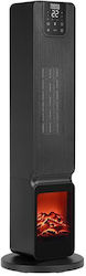 Teesa Ceramic Fan Heater Room Floor Negru 800W Teesa Ceramic Fan Heater Room Floor Negru 800W