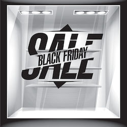 Black Friday Sale Discount Sticker 50cm X 42cm