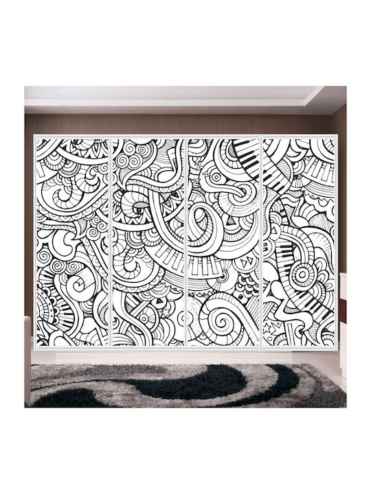Wardrobe Sticker Abstract Keys 250cm