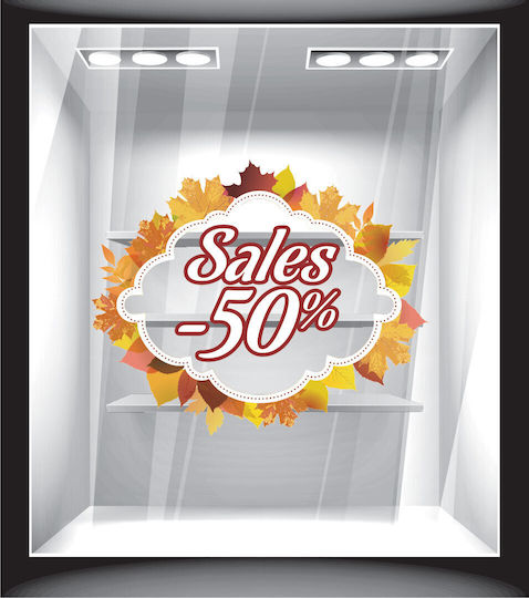 Autumn Sales Window Sticker 4 50cm X 40cm