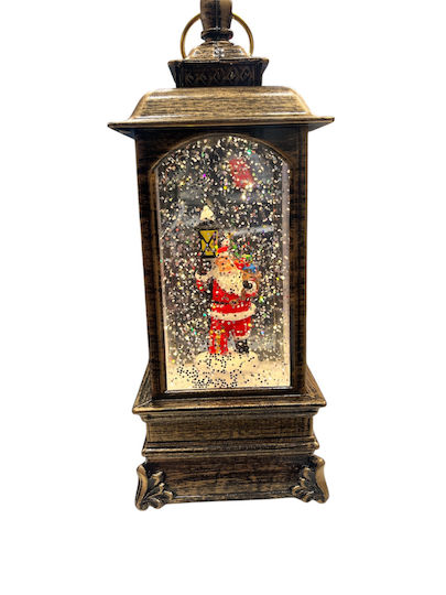 Ornament de Crăciun Lanternă Luminat cu Moș Crăciun 1buc