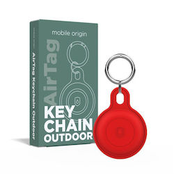 Mobile Origin Калъф за ключодържател Силикон за AirTag в Червен цвят Mobile Origin Калъф за ключодържател Силикон за AirTag в Червен цвят