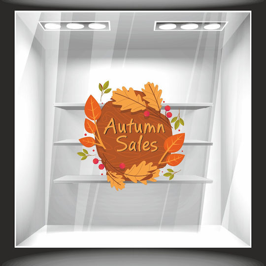 Herbstverkauf Fensteraufkleber 13 70cm x 70cm