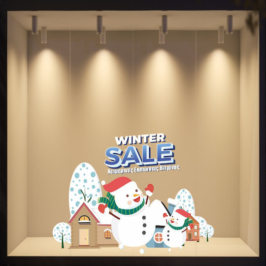 Snowman Friends Winter Sales Sticker 50cm X 37cm