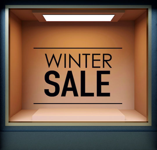 Winterverkaufsaufkleber Winter Sales 24 120cm x 63cm