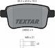 Rear Disc Brake Pad Set Textar Mercedes Citan Nissan Nv250 43.9mm 95.5mm 16.0mm Without Wear Sensor