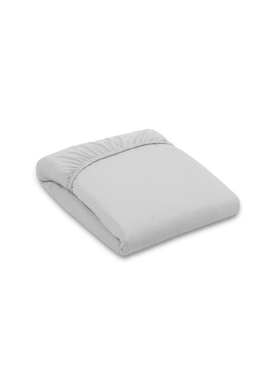 Bobono Baby Bettlaken Für Krippe Flanell Angepasst Gray 70x140cm