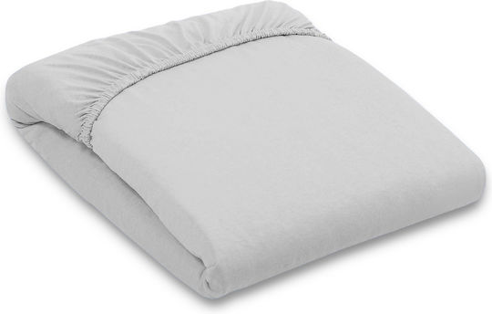 Bobono Baby Sheet Crib Flannel Fitted Gray 70x140cm